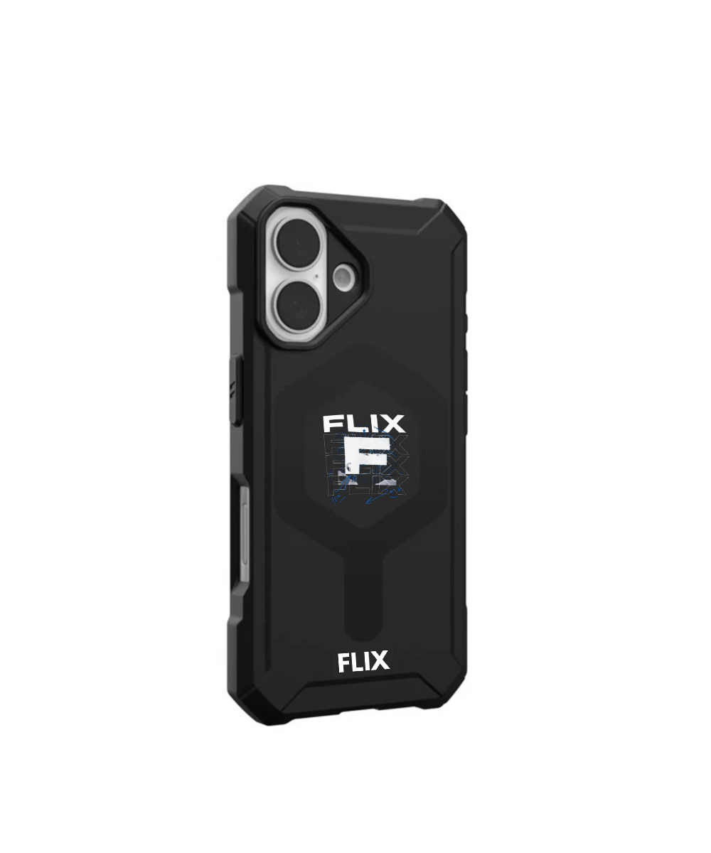 FLIX's Rugged Protective Case for iPhone – Black, MagSafe Compatible