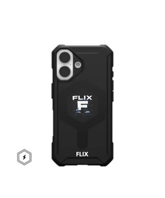 FLIX's Rugged Protective Case for iPhone – Black, MagSafe Compatible