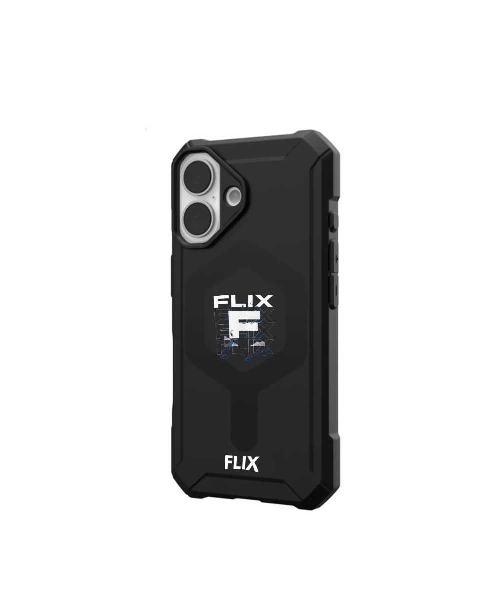 FLIX's Rugged Protective Case for iPhone – Black, MagSafe Compatible