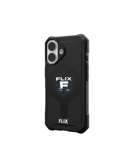 FLIX's Rugged Protective Case for iPhone – Black, MagSafe Compatible