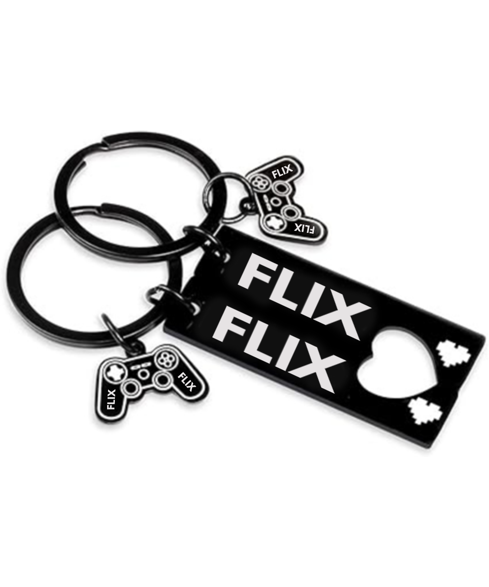 FLIX's Keychain with Game Controller Charm – Bottle Opener Gift for Gamers