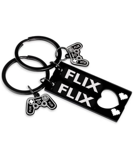FLIX's Keychain with Game Controller Charm – Bottle Opener Gift for Gamers
