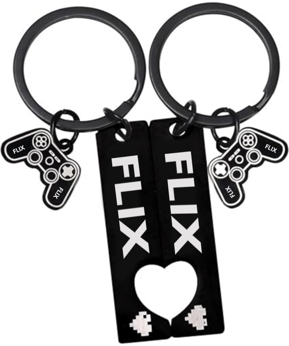 FLIX's Keychain with Game Controller Charm – Bottle Opener Gift for Gamers