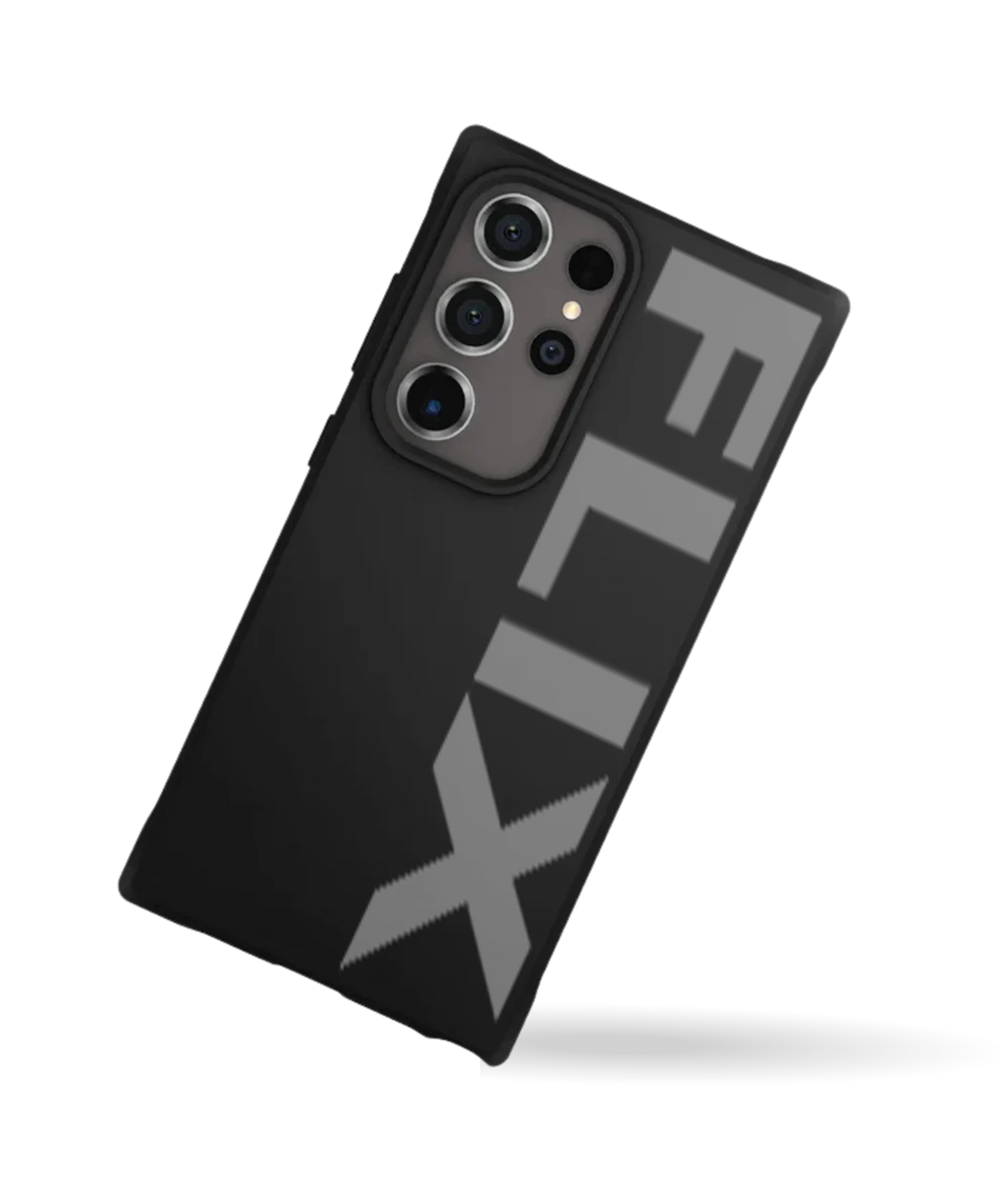 FLIX's Matte Black Slim Protective Case for Samsung Galaxy – Minimalist Design